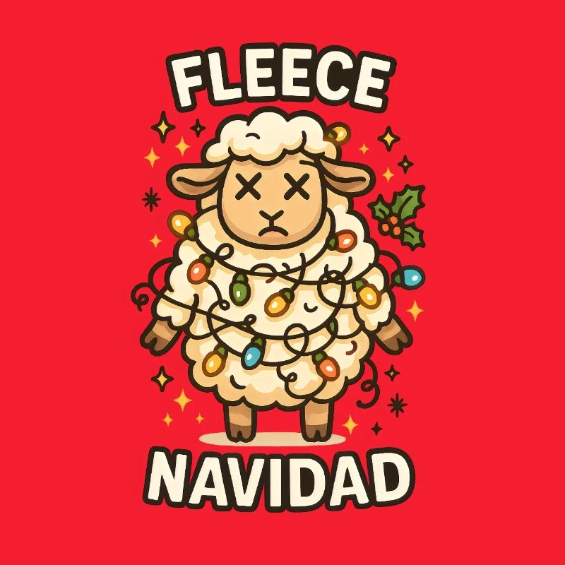 Fleece Navidad Christmas Sheep