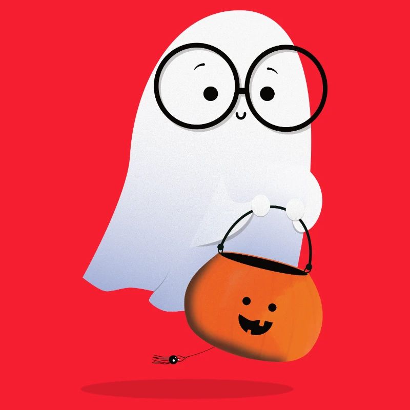 Geist mit Kürbiskorb