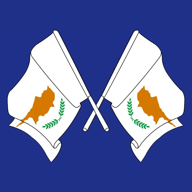 Two flags Cyprus