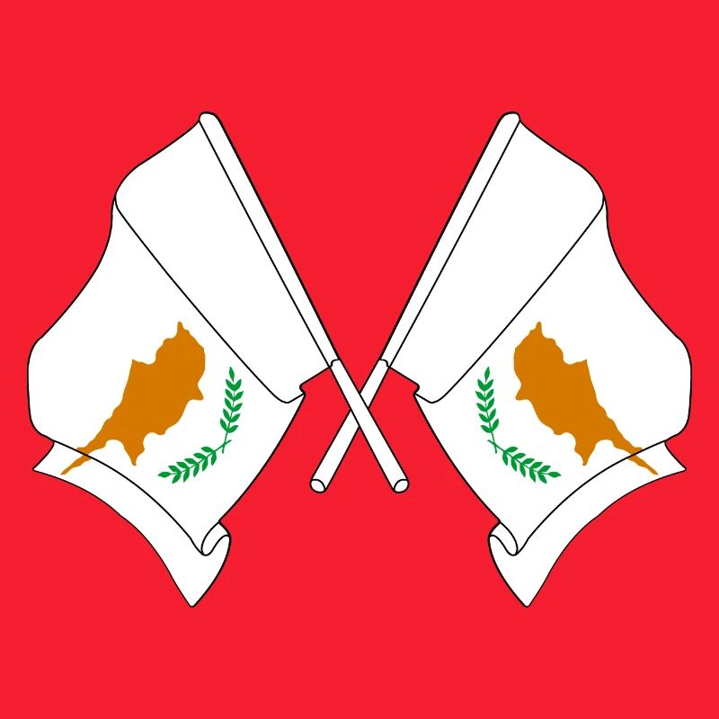 Two flags Cyprus