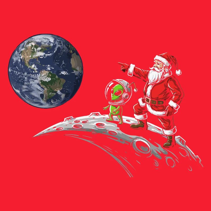 Galactic Christmas Imp on Moon