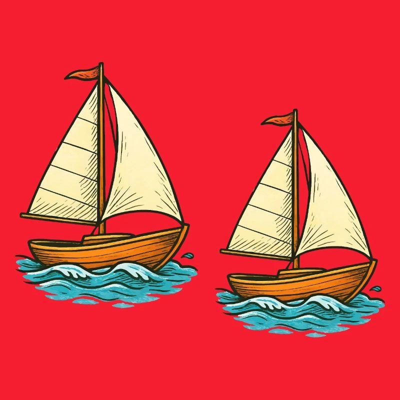 Zwei Segelboote
