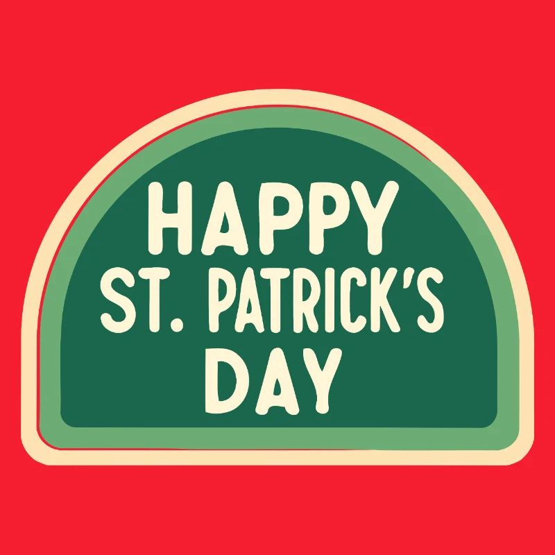 Jour Saint-Patrick Vert Badge