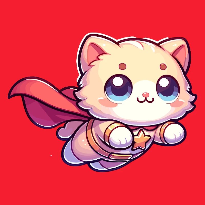 Superheld Katze Kätzchen Helden Mieze