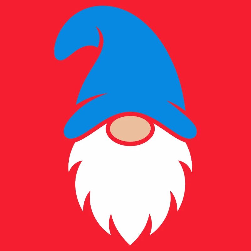 Azurblauer Gnom bärtiges Symbol