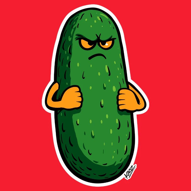 Grumpy Pickle Mascot