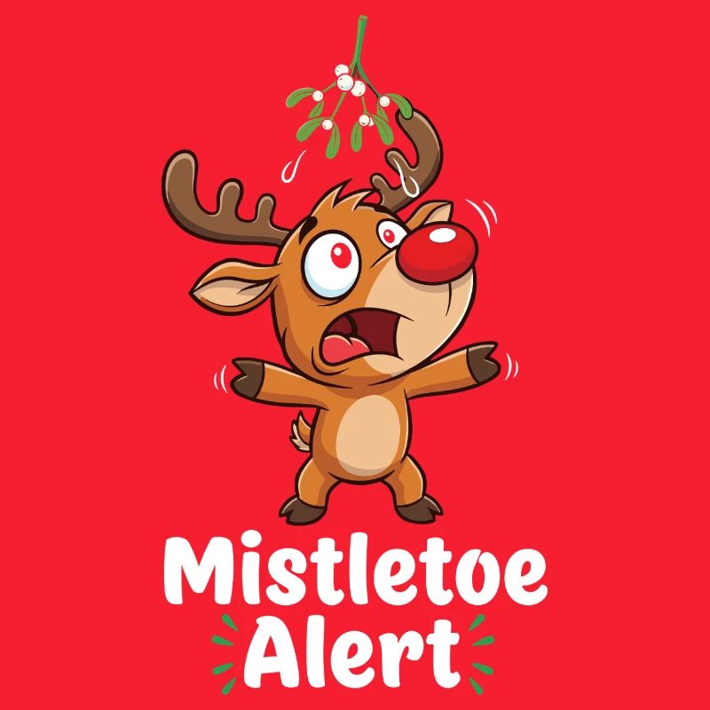 Reindeer with mistletoe