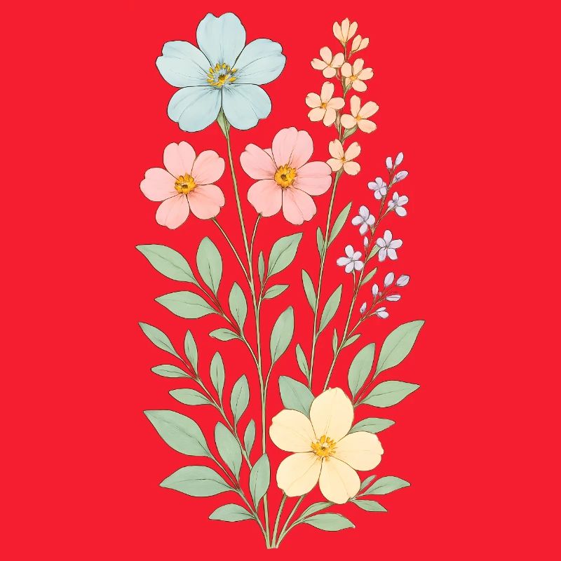 Bouquet de fleurs pastel