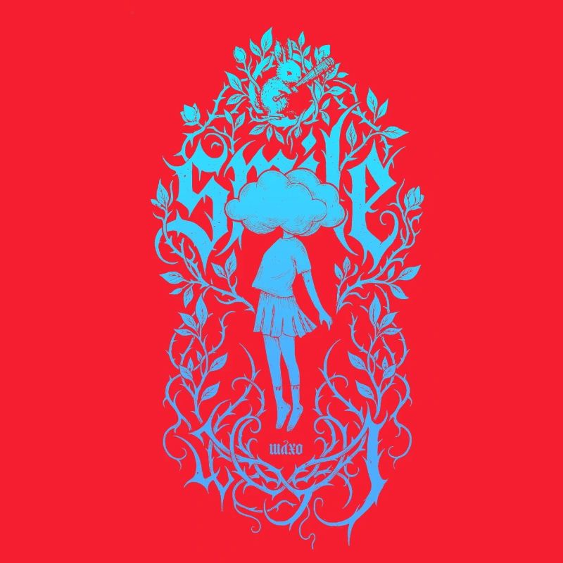 Blumenrahmen-Mädchen Silhouette