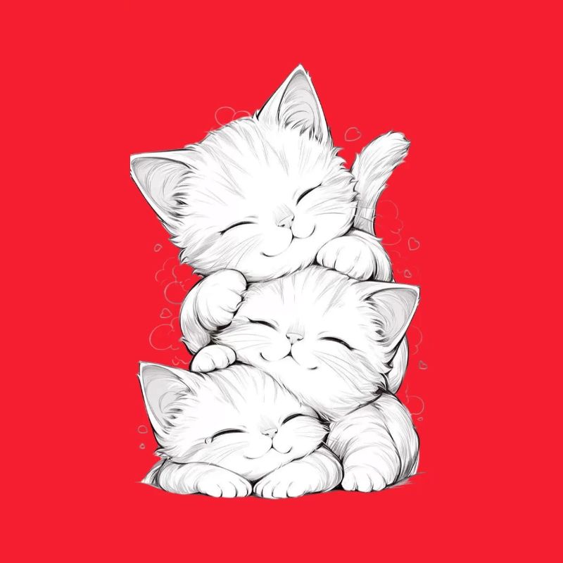 Trio chatons endormis