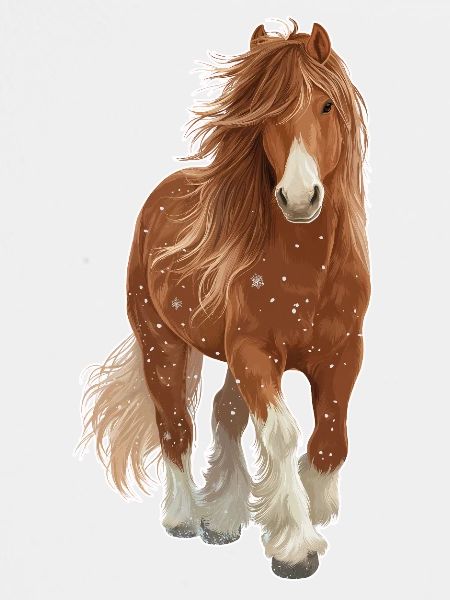 Pferd Schnee