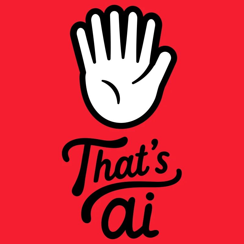 Écrit à la main « C’est l’IA » avec 6 doigts