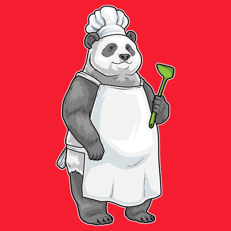 Panda Koch Pfannenwender Kochen