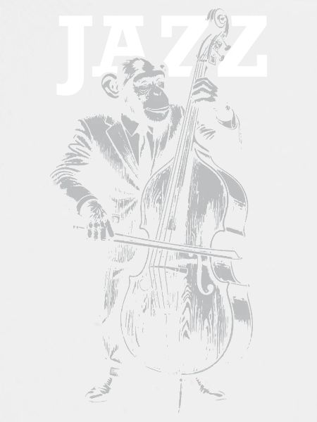 Jazz Monkey spielt Kontrabass