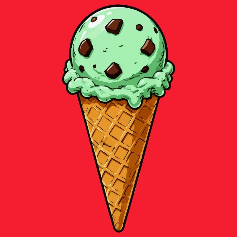Culasse de glace menthe chocolat