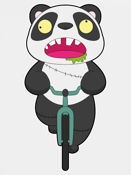 Panda Halloween Fahrrad