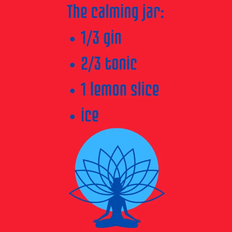 Calming Jar Blue - an ironic and fun print