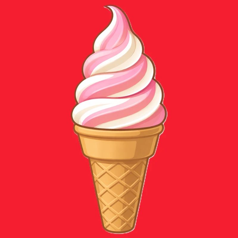 Softeis Erdbeer-Vanille