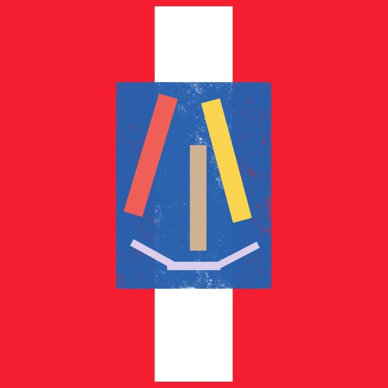 Abstract laughing face