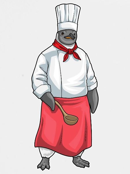 Pinguin Koch Kochlöffel Kochen