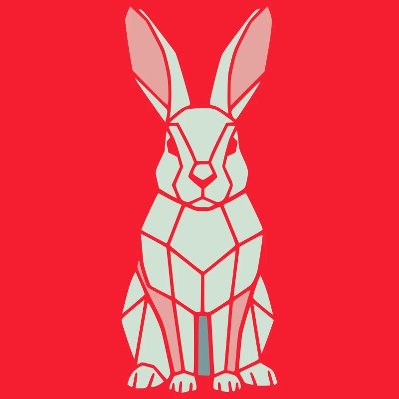 Geometric Bunny Low Poly Modern