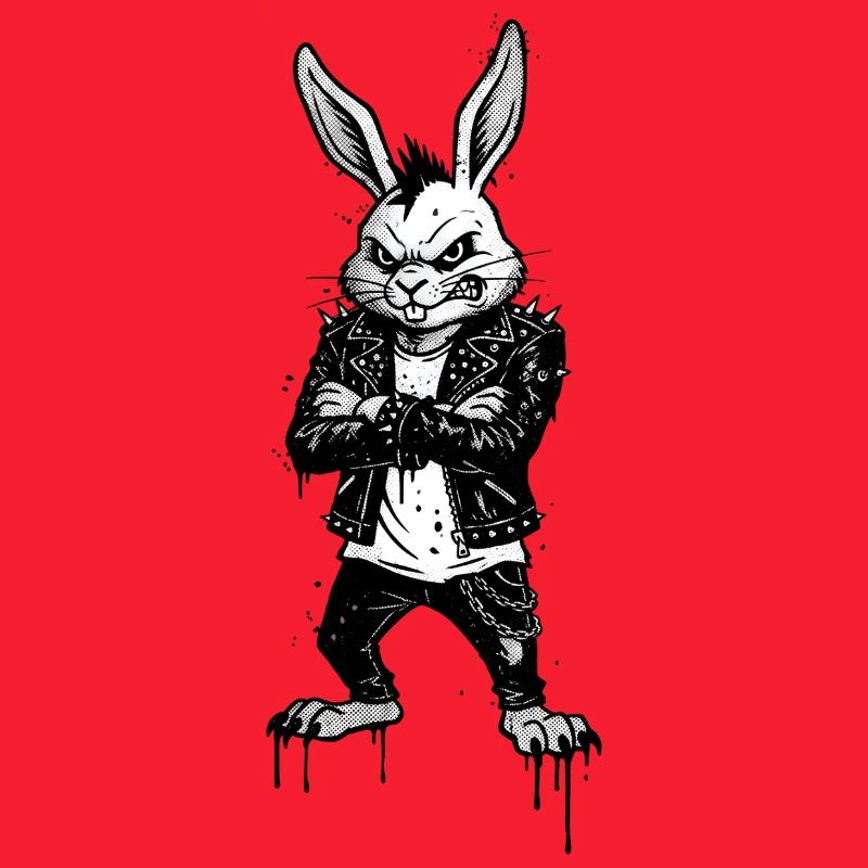 Heavy Metal Easter Bunny Rocker Easter Hardcore Bunny