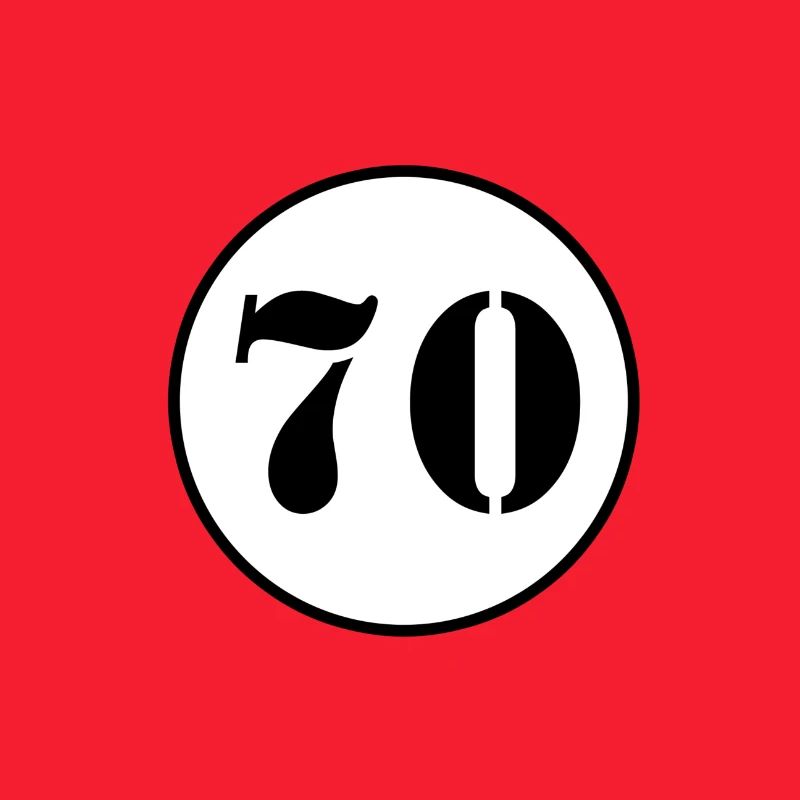 NUMMER 70 Siebzig Geburtstag Geschenk