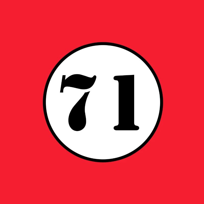 NUMMER 71 Einundsiebzig Geburtstag Geschenk