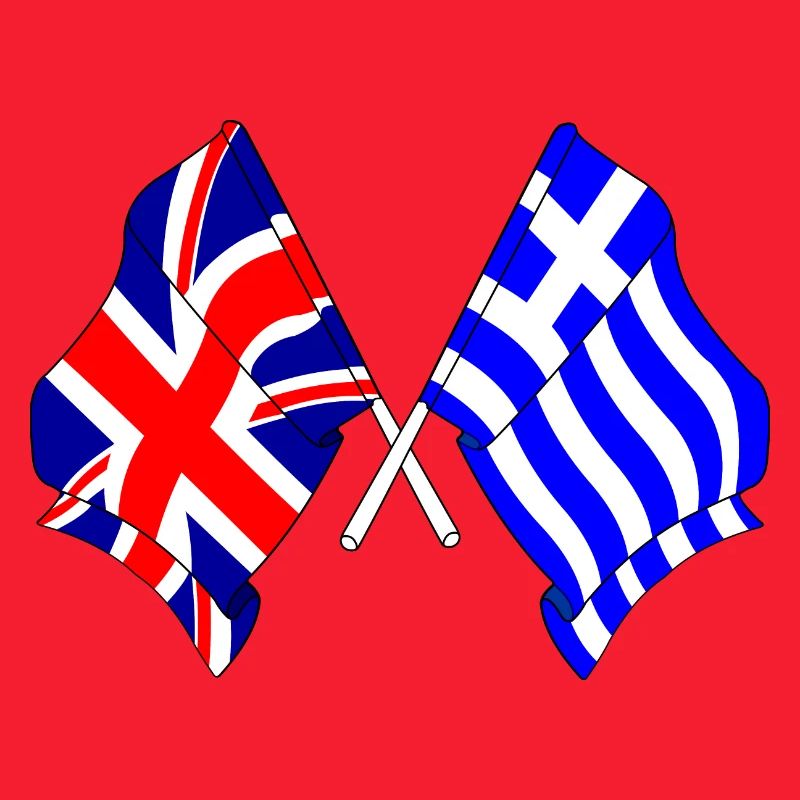Drapeau Angleterre, drapeau Grèce