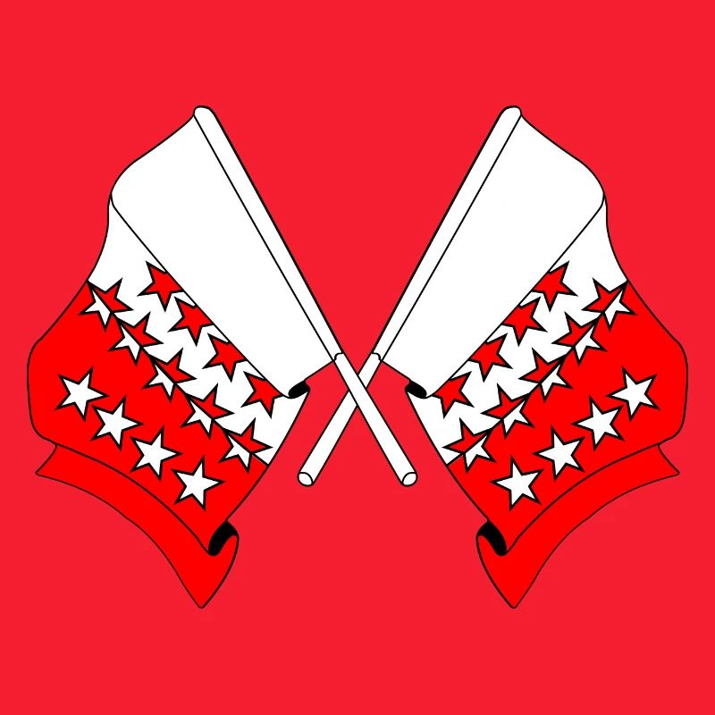 Zwei Flaggen Wallis, Schweiz