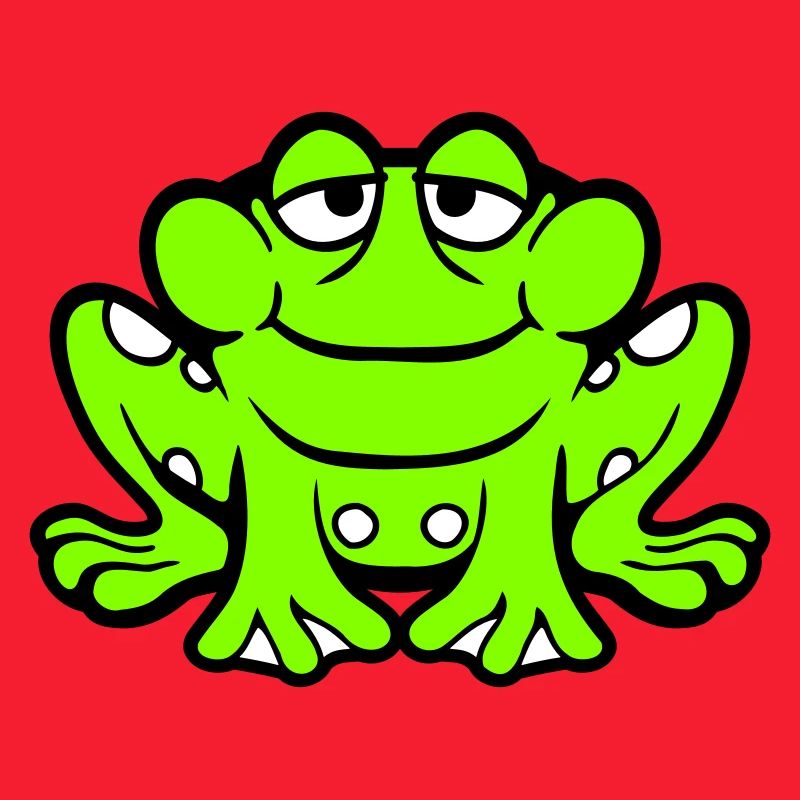Frog toad smiles funny sitting comic happy
