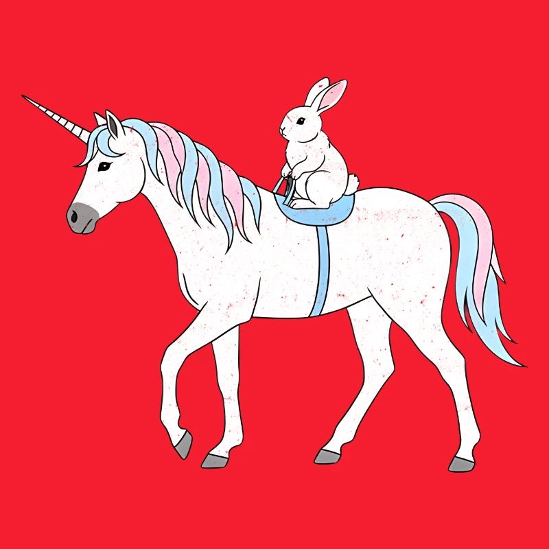 Licorne pastel avec lapin