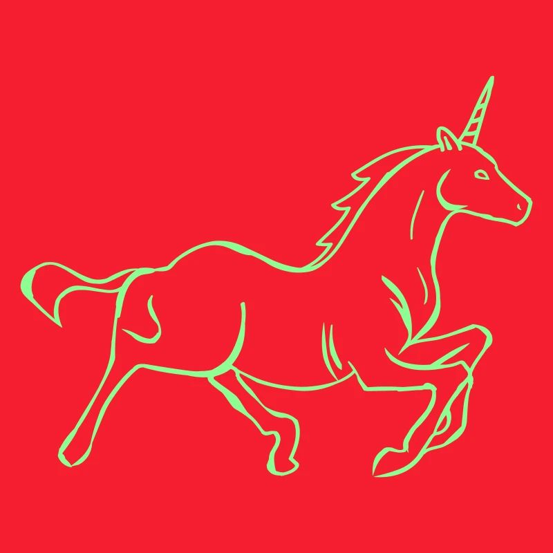 Neon Einhorn Silhouette