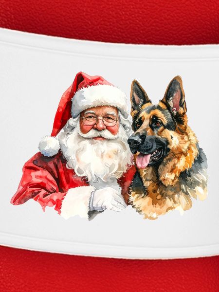 Weihnachtsmann Deutscher Schäferhund