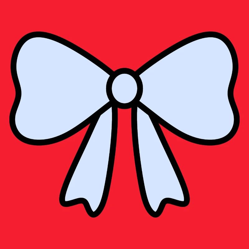 Delicate Light Blue Bow Design