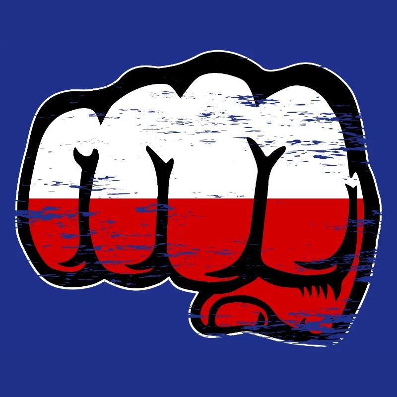 Poing du drapeau de la Pologne utilisé