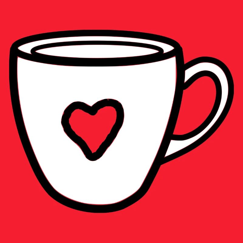 Coffee mug with heart