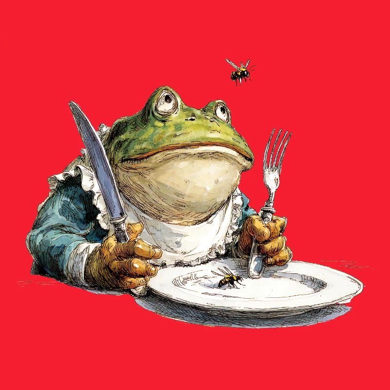 Küchen Frosch mit Teller