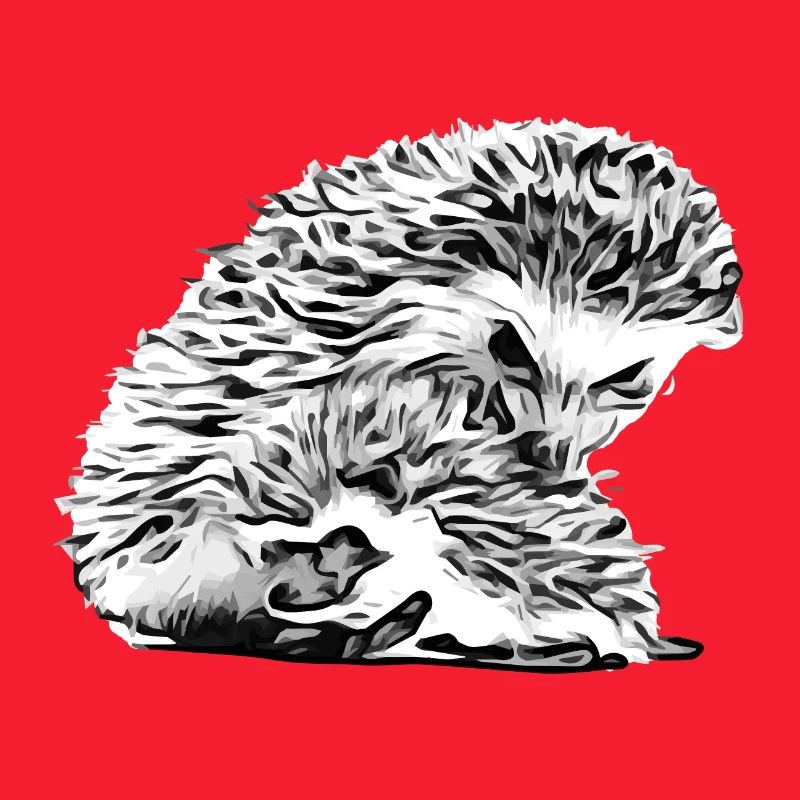 Maman hérisson avec bébé hérisson