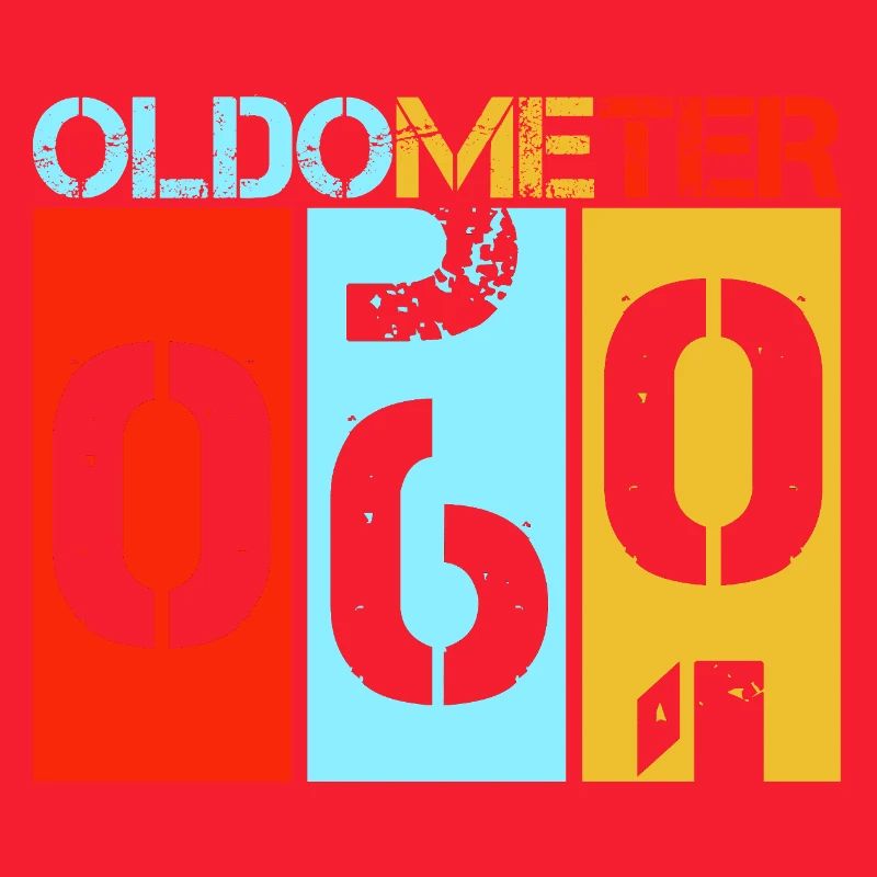 Oldometer 60 Funny 60th Birthday Retro Design