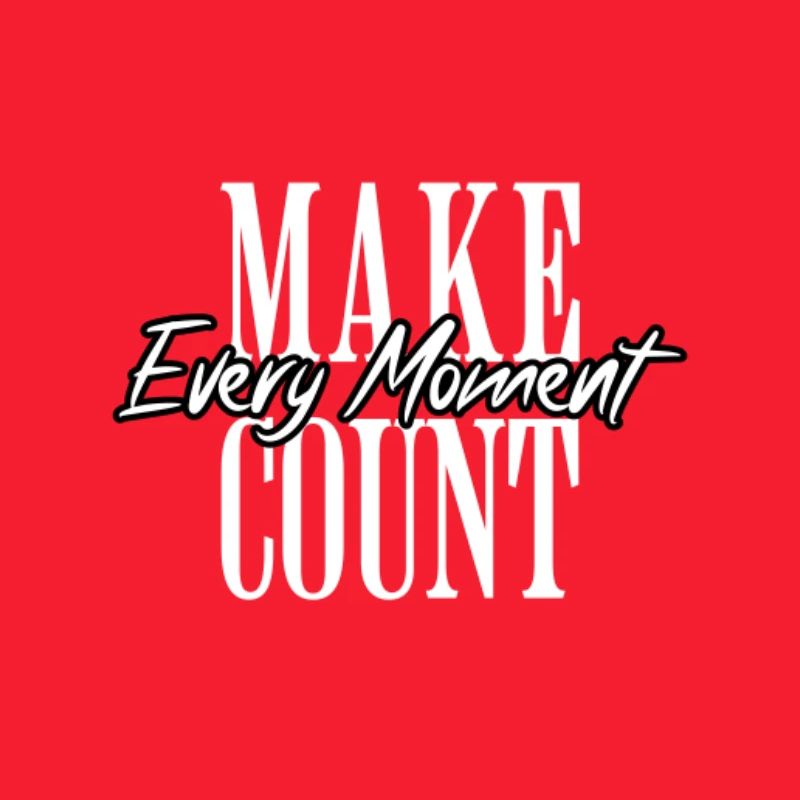 Chaque instant compte la typographie