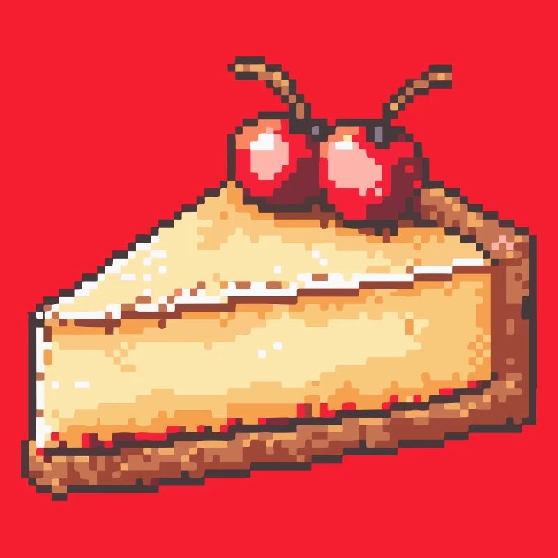 Pixel Cheesecake Cherry Slice