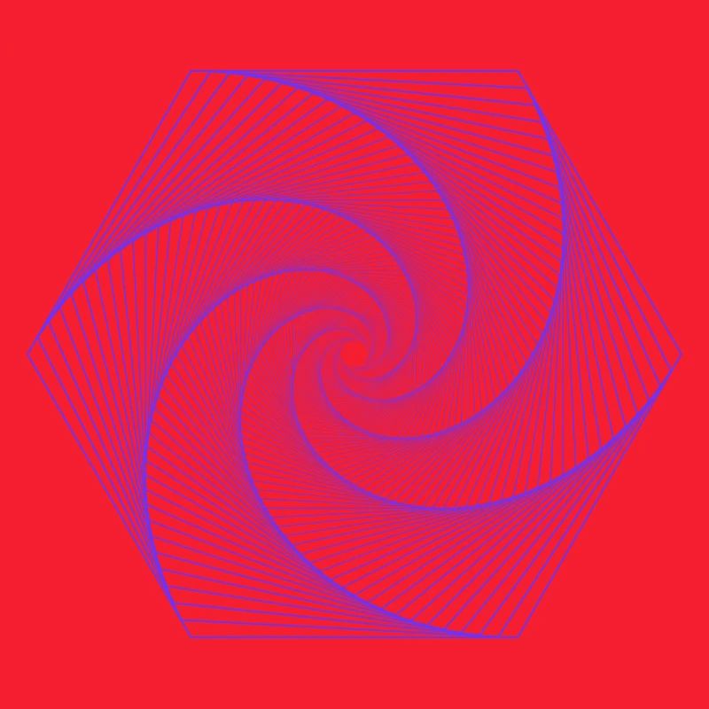 Spirale im hexagonalen Muster
