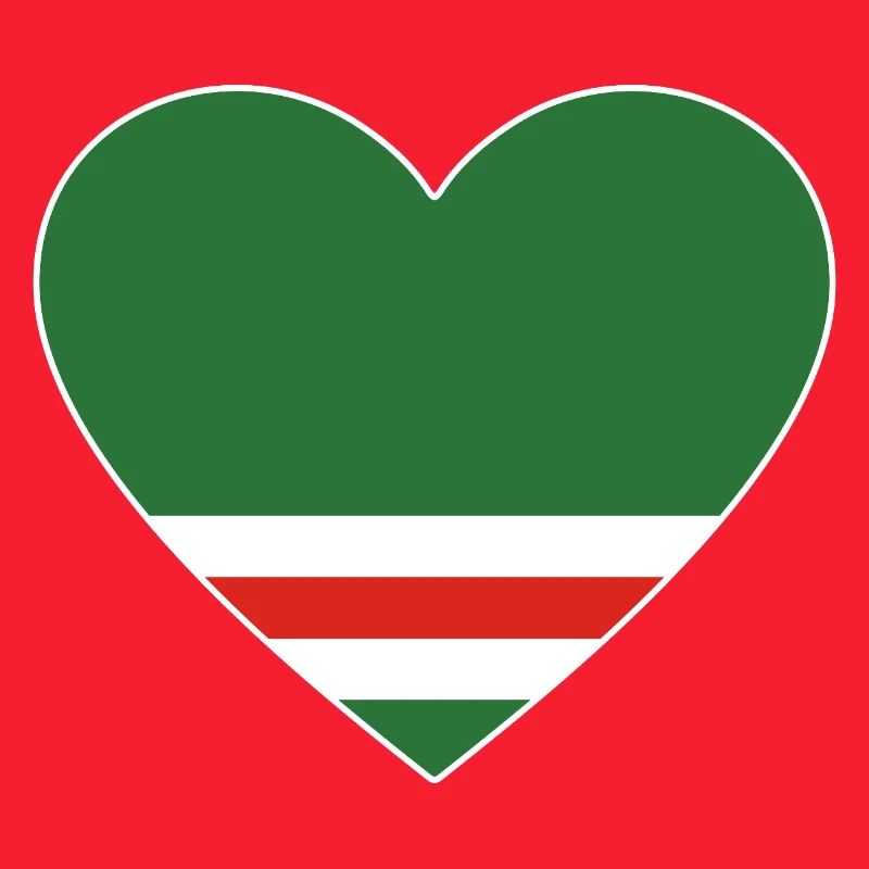 Tschetschenien Flagge Herz