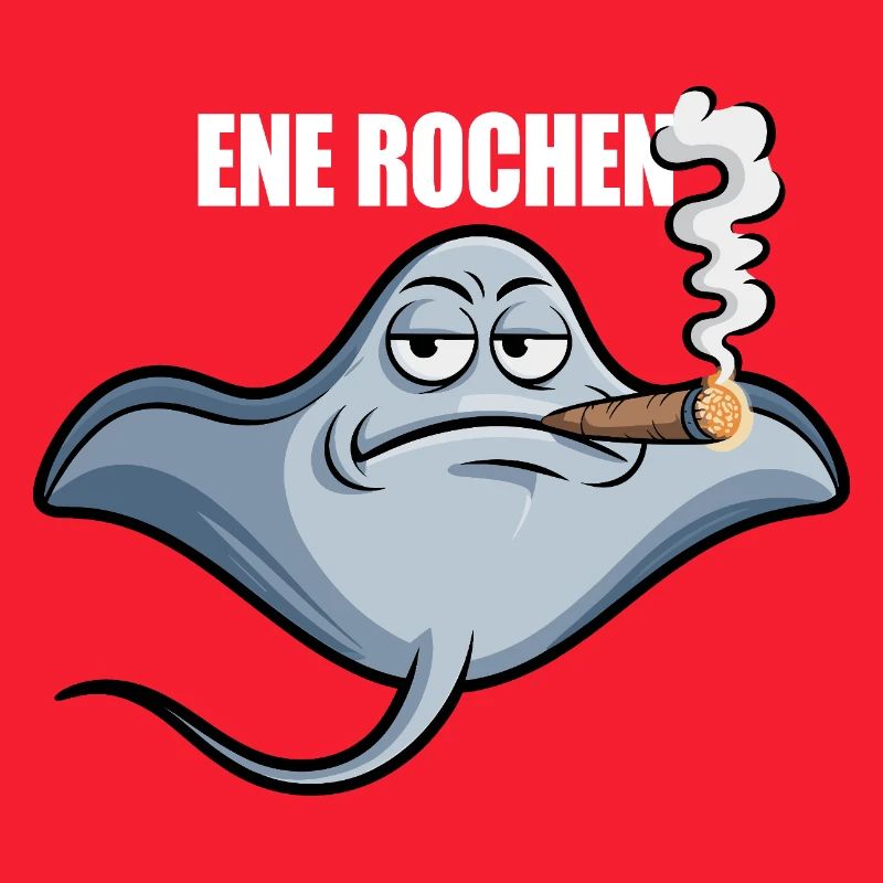 Ene Rochen Raucher Spruch Zigarette Kippe Rauchen