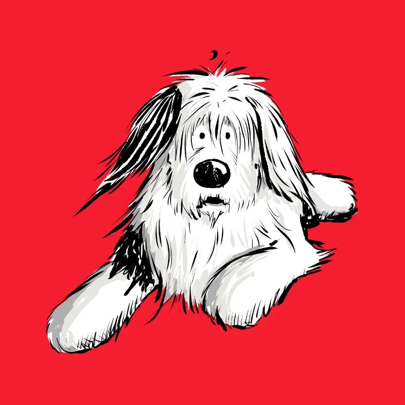 Furry Bobtail I Berled Collie Dog I Gift