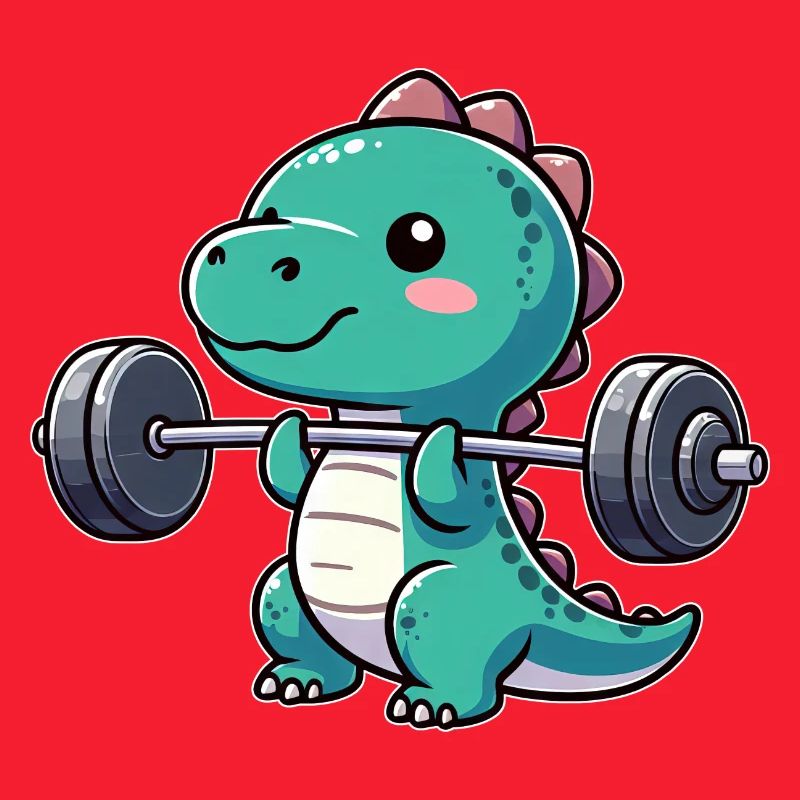 Dino T-Rex Workout Haltère Développé couché Design