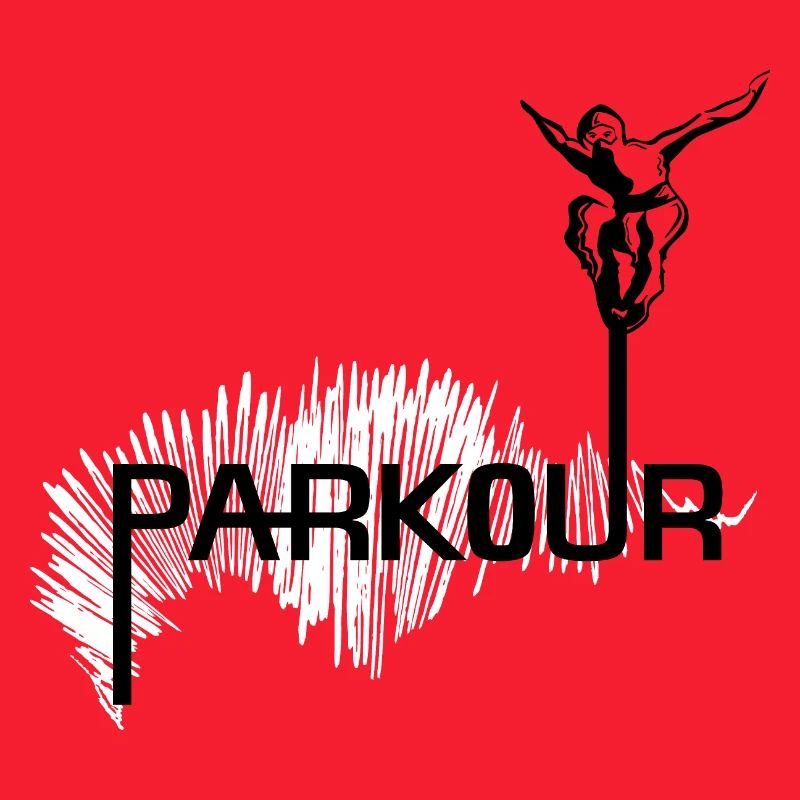 Parkour Ninja - black-white