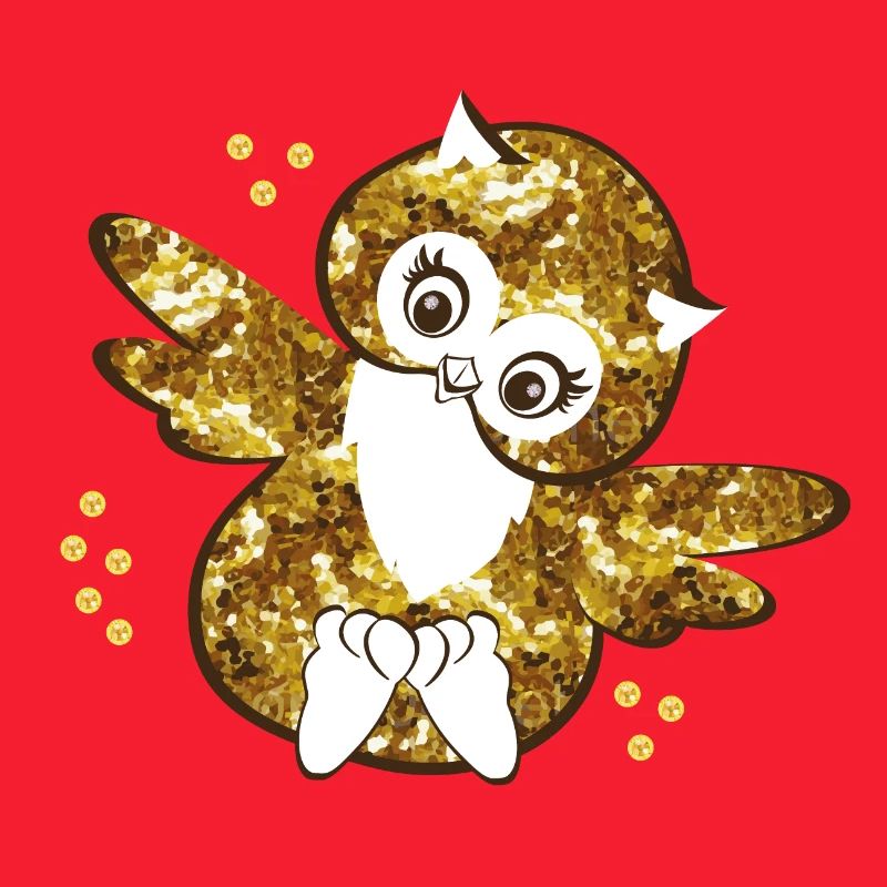 Funkelnde Eulenmädchen Illustration
