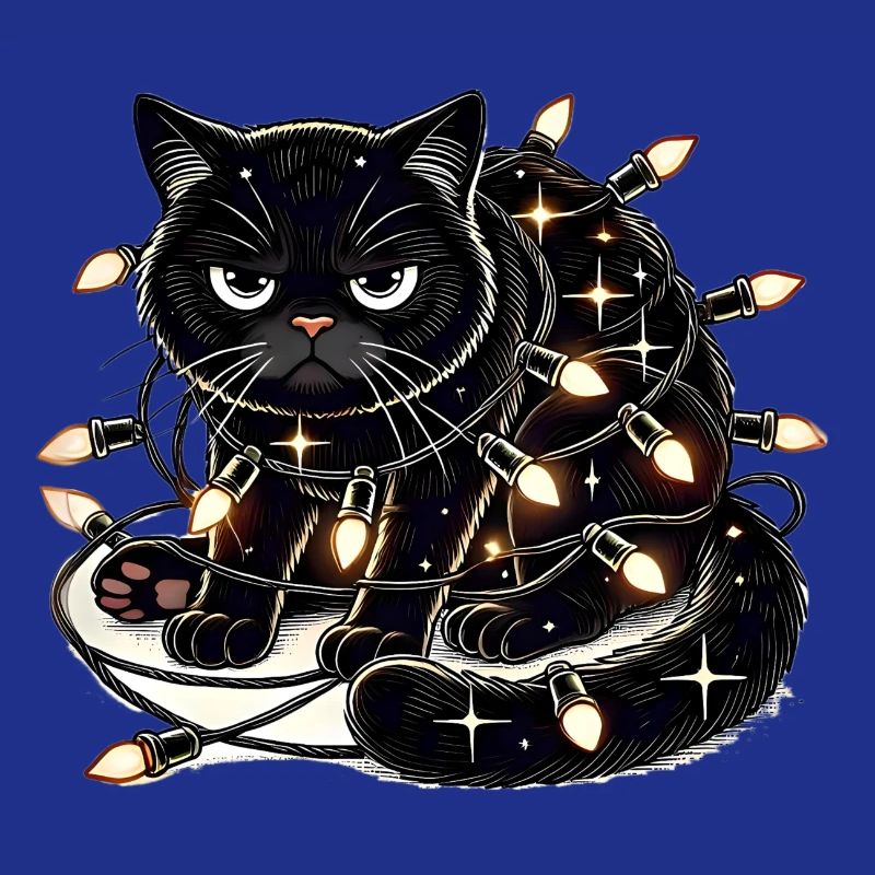 Grumpy Christmas Cat. Miau aber bitte ohne Lametta